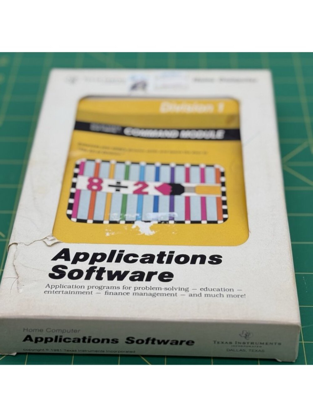 Vintage Texas Instruments Home Computer Application Software Division 1 Game